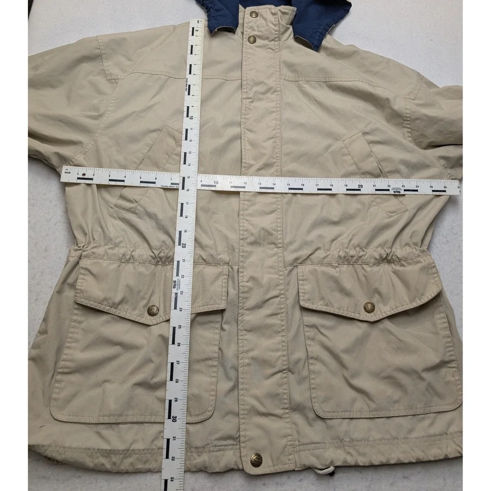 Vintage Pacific Trail Parka Jacket Mens XL Tan Flannel Lined Hooded Coat